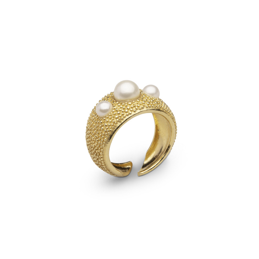 Pearl Bubble Ring Gold