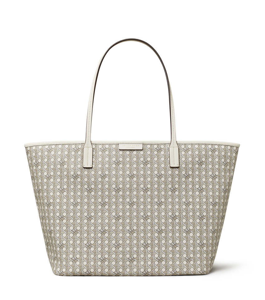 Coated Canvas Zip Tote